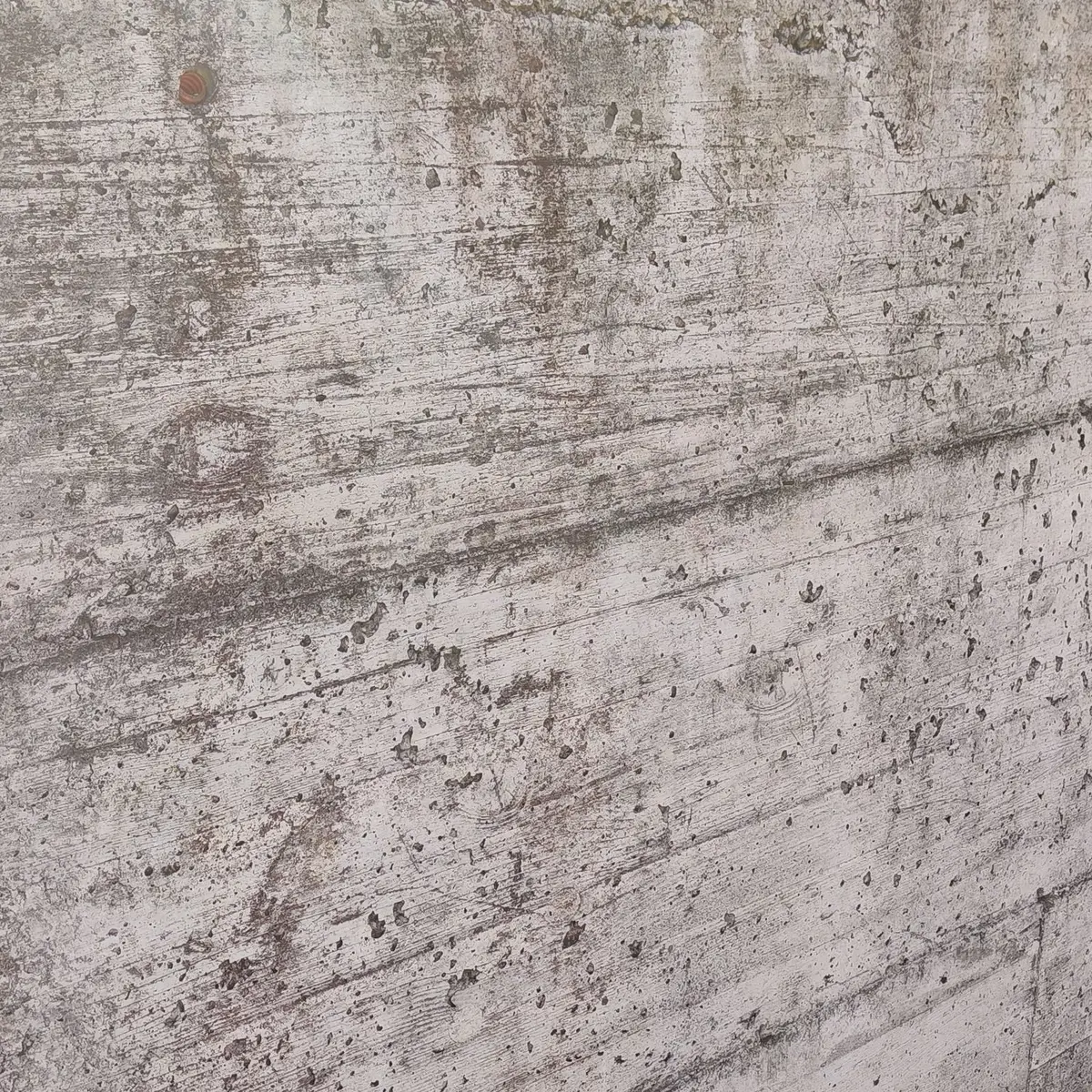 Surov beton – Izhodišče: površina, kot jo pusti opaž, z odtisi opažnih desk, porami in cementnim mlekom na vrhu.